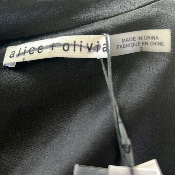 ALICE + OLIVIA Breann Sequin Fitted Blazer Black Size 2 NWT - Picture 11 of 12